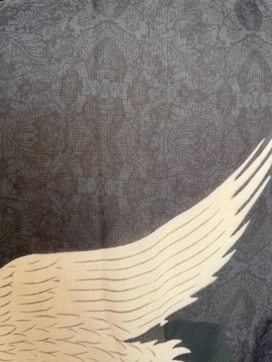 NWT "Show Me Your Mumu" - Crop Top - Black Sheer White Crane - Size Small - Picture 9 of 12